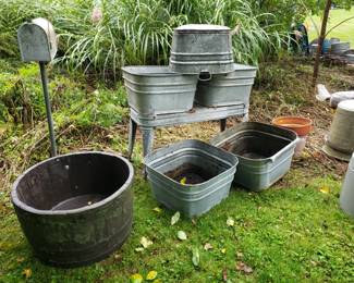 Galvanized tubs
