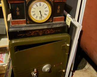 Safe and marble mantle clock