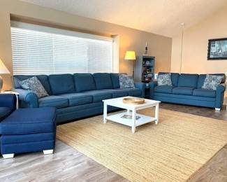 Beautiful Braxton Culler couches, chair & ottoman - nearly new!