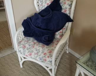 Wicker chair & table