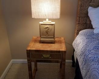Elegant nightstand & stylish table lamp