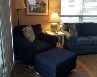 Braxton Culler chair with matching ottoman