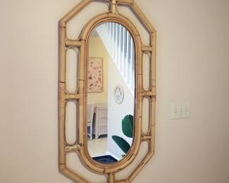 Rattan mirror