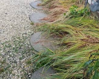 Large concrete stepping rounds