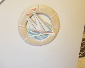 Sailboat wall sculpture