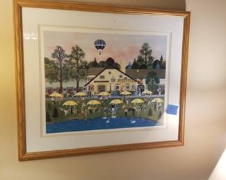 Jane Wooster Scott Pond at the Inn signed and numbered artwork