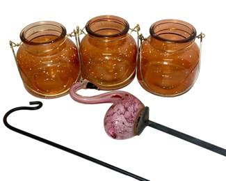 Glass Luminary Jars and Garden Stakes