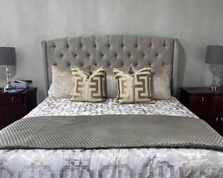 Eastern King Velvet headboard & footboard (Tan)

- CA King i8 360 Flexfit Sleep number bed bed