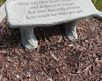 1 of 2 Decorative Concrete Benches 