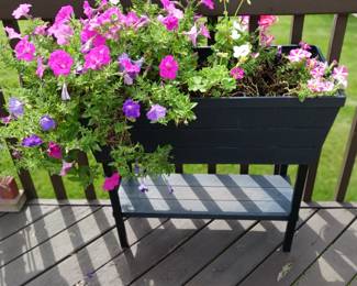 1 of 2 Wooden Flower Planter Boxes