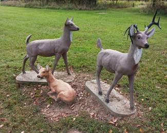 Concrete Deer Family