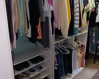 Variety of Clean and Many Like New Ladies Clothes, Shoes and Coats.
