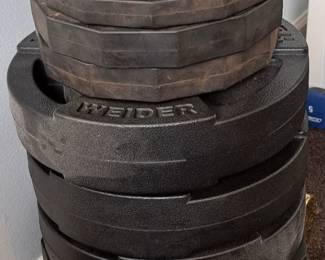 Stack of Weight Plates for Weight Lifting