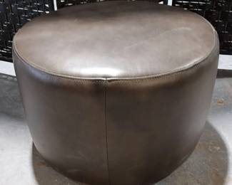 Lovely Round Brown Ottoman