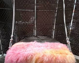 Large Fuzzy Ceiling Swing