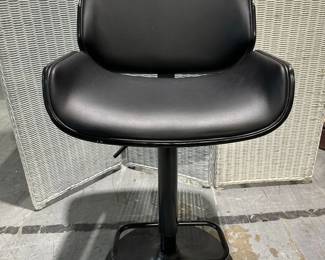 MCM Adjustable Height Swivel Bar Stool