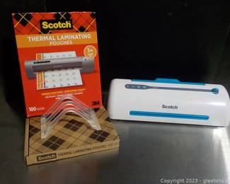 Scotch Anti Jam Thermal Laminator with About 150 Letter Size Pouches