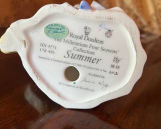 RARE-Royal Doulton Millennium Four Seasons Collection "Summer" Figurine