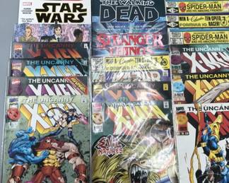 Minimum of $250 to purchase.  There is no cherry picking. I would like to sell all as one lot for:

25 bins and all loose lots.     $7000

25 bins only. No loose lots.   $4500

20 bins and No loose lots.     $3750

15 bins No loose lots.             $2800

Choice of 20 or less depending on what remains 

10 bins No loose lots.            $1900

Choice of 15 or less depending on remains

5 bins No loose lots.           $1000

Choice of 10 or less depending on what remains.

1 bin. No loose lots             $250

Choice of 3 or less depending on what remains 

LOTS INDIVIDUALY SOLD.

75 TO 150 COMICS PER LOT except Red Sonja only has 25 Original comics 

GROO LOT.             $500

10 -50 cent lot.      $500

RED SONJA LOT   $500  

Fantastic Four.      $250

Iron Man lot.          $250

Star wars lot.         $250

Spiderman lot.      $350  

Superman lot.       $350 

Xcaliber lot.           $250

Xmen lot.               $250

Wolverine lot.        $250