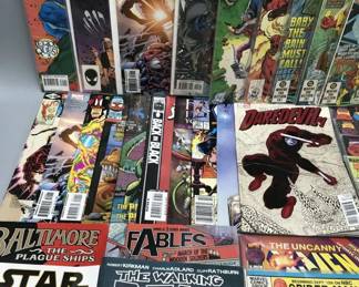 Minimum of $250 to purchase.  There is no cherry picking. I would like to sell all as one lot for:

25 bins and all loose lots.     $7000

25 bins only. No loose lots.   $4500

20 bins and No loose lots.     $3750

15 bins No loose lots.             $2800

Choice of 20 or less depending on what remains 

10 bins No loose lots.            $1900

Choice of 15 or less depending on remains

5 bins No loose lots.           $1000

Choice of 10 or less depending on what remains.

1 bin. No loose lots             $250

Choice of 3 or less depending on what remains 

LOTS INDIVIDUALY SOLD.

75 TO 150 COMICS PER LOT except Red Sonja only has 25 Original comics 

GROO LOT.             $500

10 -50 cent lot.      $500

RED SONJA LOT   $500  

Fantastic Four.      $250

Iron Man lot.          $250

Star wars lot.         $250

Spiderman lot.      $350  

Superman lot.       $350 

Xcaliber lot.           $250

Xmen lot.               $250

Wolverine lot.        $250