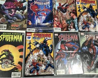 Minimum of $250 to purchase.  There is no cherry picking. I would like to sell all as one lot for:

25 bins and all loose lots.     $7000

25 bins only. No loose lots.   $4500

20 bins and No loose lots.     $3750

15 bins No loose lots.             $2800

Choice of 20 or less depending on what remains 

10 bins No loose lots.            $1900

Choice of 15 or less depending on remains

5 bins No loose lots.           $1000

Choice of 10 or less depending on what remains.

1 bin. No loose lots             $250

Choice of 3 or less depending on what remains 

LOTS INDIVIDUALY SOLD.

75 TO 150 COMICS PER LOT except Red Sonja only has 25 Original comics 

GROO LOT.             $500

10 -50 cent lot.      $500

RED SONJA LOT   $500  

Fantastic Four.      $250

Iron Man lot.          $250

Star wars lot.         $250

Spiderman lot.      $350  

Superman lot.       $350 

Xcaliber lot.           $250

Xmen lot.               $250

Wolverine lot.        $250