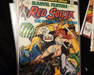 Minimum of $250 to purchase.  There is no cherry picking. I would like to sell all as one lot for:

25 bins and all loose lots.     $7000

25 bins only. No loose lots.   $4500

20 bins and No loose lots.     $3750

15 bins No loose lots.             $2800

Choice of 20 or less depending on what remains 

10 bins No loose lots.            $1900

Choice of 15 or less depending on remains

5 bins No loose lots.           $1000

Choice of 10 or less depending on what remains.

1 bin. No loose lots             $250

Choice of 3 or less depending on what remains 

LOTS INDIVIDUALY SOLD.

75 TO 150 COMICS PER LOT except Red Sonja only has 25 Original comics 

GROO LOT.             $500

10 -50 cent lot.      $500

RED SONJA LOT   $500  

Fantastic Four.      $250

Iron Man lot.          $250

Star wars lot.         $250

Spiderman lot.      $350  

Superman lot.       $350 

Xcaliber lot.           $250

Xmen lot.               $250

Wolverine lot.        $250