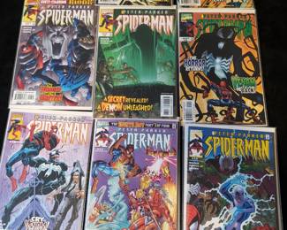 Minimum of $250 to purchase.  There is no cherry picking. I would like to sell all as one lot for:

25 bins and all loose lots.     $7000

25 bins only. No loose lots.   $4500

20 bins and No loose lots.     $3750

15 bins No loose lots.             $2800

Choice of 20 or less depending on what remains 

10 bins No loose lots.            $1900

Choice of 15 or less depending on remains

5 bins No loose lots.           $1000

Choice of 10 or less depending on what remains.

1 bin. No loose lots             $250

Choice of 3 or less depending on what remains 

LOTS INDIVIDUALY SOLD.

75 TO 150 COMICS PER LOT except Red Sonja only has 25 Original comics 

GROO LOT.             $500

10 -50 cent lot.      $500

RED SONJA LOT   $500  

Fantastic Four.      $250

Iron Man lot.          $250

Star wars lot.         $250

Spiderman lot.      $350  

Superman lot.       $350 

Xcaliber lot.           $250

Xmen lot.               $250

Wolverine lot.        $250