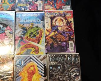 Minimum of $250 to purchase.  There is no cherry picking. I would like to sell all as one lot for:

25 bins and all loose lots.     $7000

25 bins only. No loose lots.   $4500

20 bins and No loose lots.     $3750

15 bins No loose lots.             $2800

Choice of 20 or less depending on what remains 

10 bins No loose lots.            $1900

Choice of 15 or less depending on remains

5 bins No loose lots.           $1000

Choice of 10 or less depending on what remains.

1 bin. No loose lots             $250

Choice of 3 or less depending on what remains 

LOTS INDIVIDUALY SOLD.

75 TO 150 COMICS PER LOT except Red Sonja only has 25 Original comics 

GROO LOT.             $500

10 -50 cent lot.      $500

RED SONJA LOT   $500  

Fantastic Four.      $250

Iron Man lot.          $250

Star wars lot.         $250

Spiderman lot.      $350  

Superman lot.       $350 

Xcaliber lot.           $250

Xmen lot.               $250

Wolverine lot.        $250