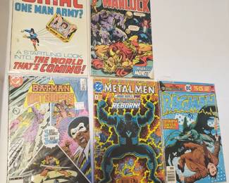 Minimum of $250 to purchase.  There is no cherry picking. I would like to sell all as one lot for:

25 bins and all loose lots.     $7000

25 bins only. No loose lots.   $4500

20 bins and No loose lots.     $3750

15 bins No loose lots.             $2800

Choice of 20 or less depending on what remains 

10 bins No loose lots.            $1900

Choice of 15 or less depending on remains

5 bins No loose lots.           $1000

Choice of 10 or less depending on what remains.

1 bin. No loose lots             $250

Choice of 3 or less depending on what remains 

LOTS INDIVIDUALY SOLD.

75 TO 150 COMICS PER LOT except Red Sonja only has 25 Original comics 

GROO LOT.             $500

10 -50 cent lot.      $500

RED SONJA LOT   $500  

Fantastic Four.      $250

Iron Man lot.          $250

Star wars lot.         $250

Spiderman lot.      $350  

Superman lot.       $350 

Xcaliber lot.           $250

Xmen lot.               $250

Wolverine lot.        $250