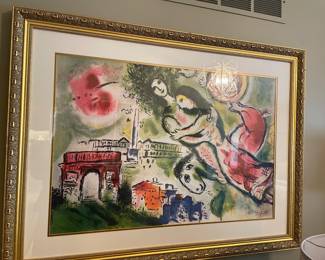 "Romeo and Juliet" by Marc Chagall - signed and numbered 152/500, framed