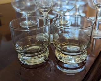 Etched Glass Crystal And Glass Martini Set