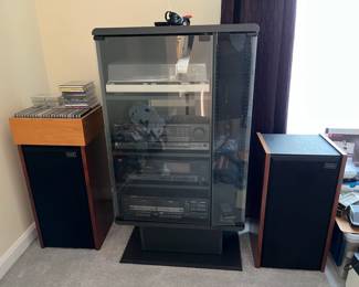 Home Audio Stand Equipment With CDs