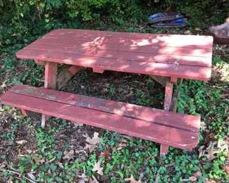 Lets Go On A Picnic Great Large Red Picnic Table 