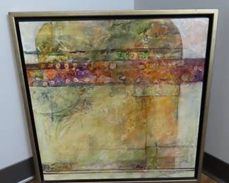 Beautiful Large Framed Oil Painting "Shelter" by Raleigh Artist Annette Rogers