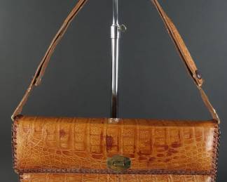 Vintage Genuine Alligator Ladies Handbag