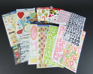 Big Lot of New Unopened Scrapbook / Craft Stickers and Appliques