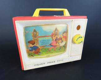 1964 Fisher Price Scrolling Music Box TV