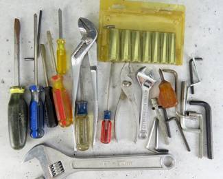 Collection of Vintage Tools with Craftsman Sockets