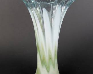 Hand Blown Swung Art Glass Vase