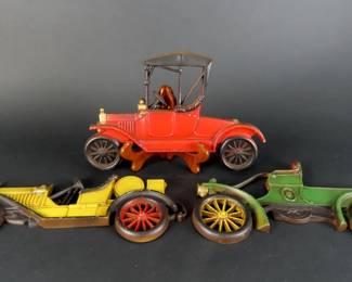 Lot of 3 Metal Sexton "Car" Wall Hangings