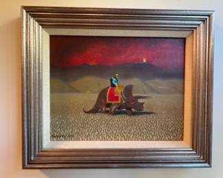 Original Signed CHESLEY BONESTELL Painting - The Emperor of Shangrila 