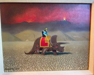 Original Signed CHESLEY BONESTELL Painting - The Emperor of Shangrila 