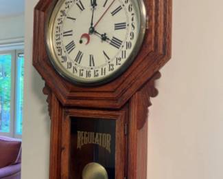 Vintage Heyden Trapani Regulator Calendar Wall Clock - STUNNING!