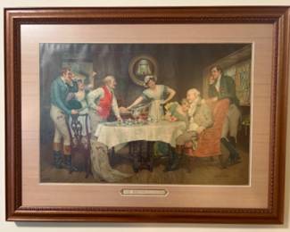 Antique Framed Victorian Chromolithograph from John Arthur Lomax