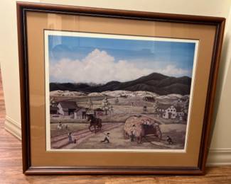 S/N Diane Wolcott Framed Lithograph Print 94/950 - 34x30