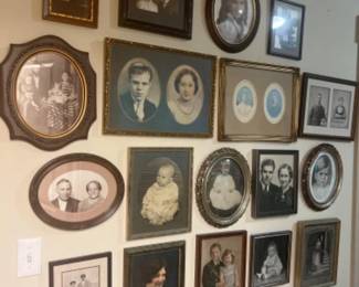 Collection of Beautifully Framed Antique Portraits