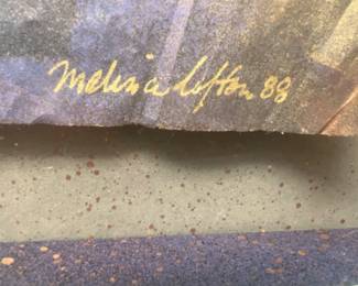 Ethereal 1988 Mixed Media Art 'From Behind the Veil' - Signed