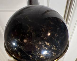 Vintage 1970s Black & Gold Adjustable Floor Lamp