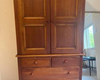 Lexington Solid Wood 4 Drawer Armoire/TV Hutch