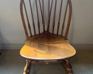 Antique Ladies Wood Sewing Rocker - Rocking Chair